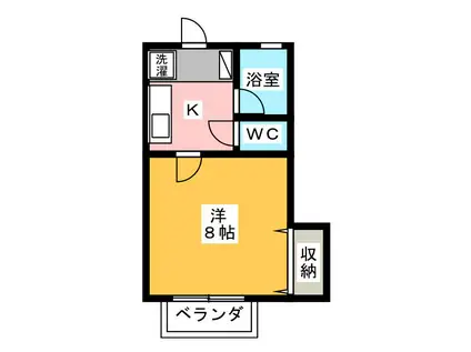 カーサひじり5(1K/1階)の間取り写真