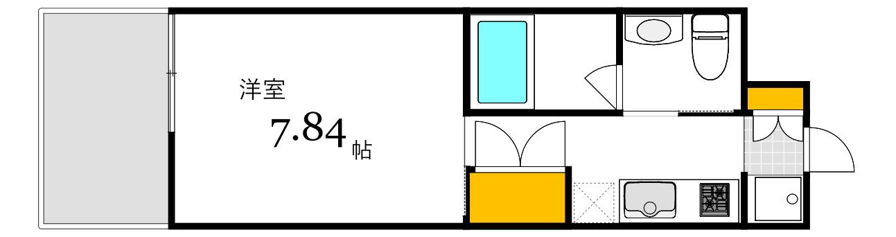 DER STRADA Y`2 ふじみ(1K/3階)の間取り写真