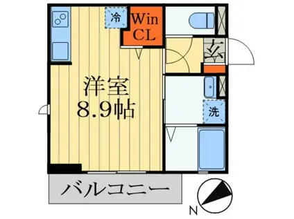 AMENITY亥鼻(ワンルーム/3階)の間取り写真
