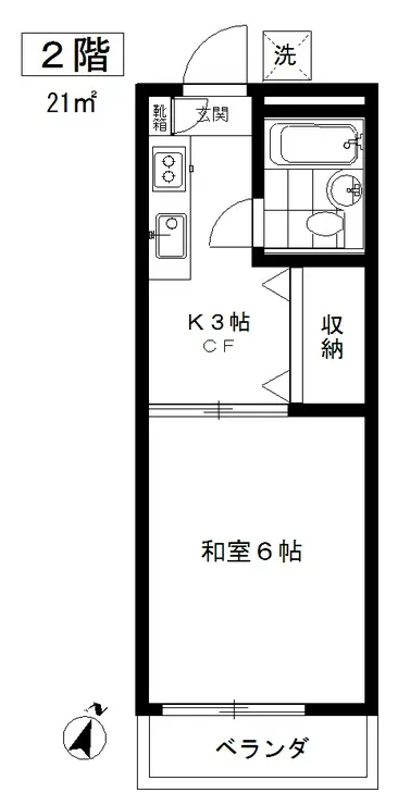 ハイムすみれ 2階階 間取り