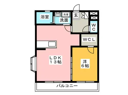ミュゼ草薙(1LDK/1階)の間取り写真
