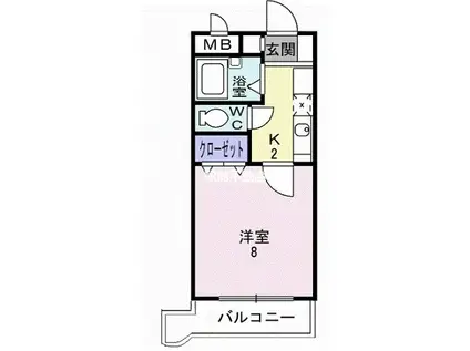 マーベラス(1K/1階)の間取り写真