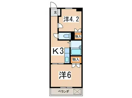 メゾン栄和(2K/2階)の間取り写真