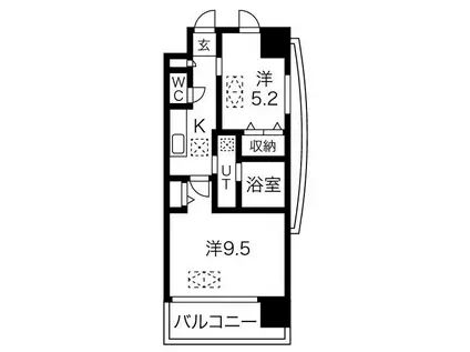 ノース VILLAGE BIRTH PLACE(2K/10階)の間取り写真