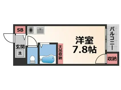 ブルースターG-1(1K/2階)の間取り写真