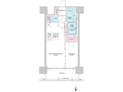 BPRレジデンス新梅田(1LDK/11階)の間取り写真