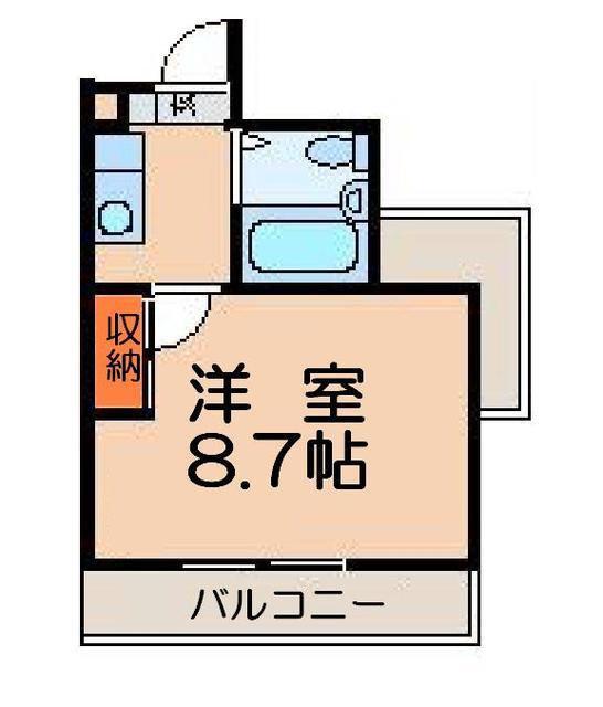 ケンジントンハイツ(1K/2階)の間取り写真