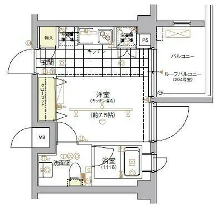 FORTIS池上 3階階 間取り