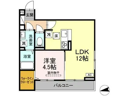 D-ROOM富竹新田(1LDK/2階)の間取り写真