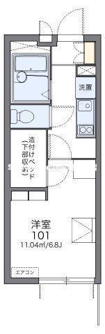 レオパレスアーク姫島(1K/2階)の間取り写真