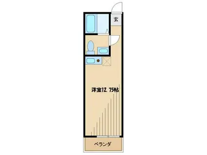 グランアベニュー相模大野(ワンルーム/3階)の間取り写真