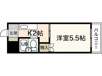 舟入松尾ビル(1K/4階)の間取り写真