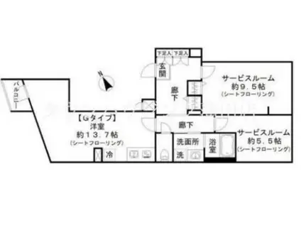アイディ西馬込12(ワンルーム/1階)の間取り写真