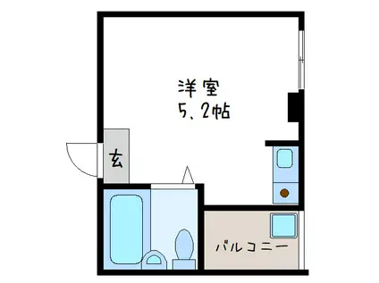 ベルメゾンII(ワンルーム/4階)の間取り写真