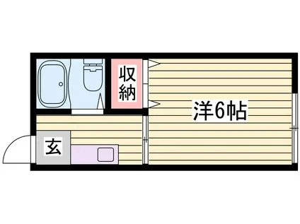 パナハイツ今宿(1K/2階)の間取り写真