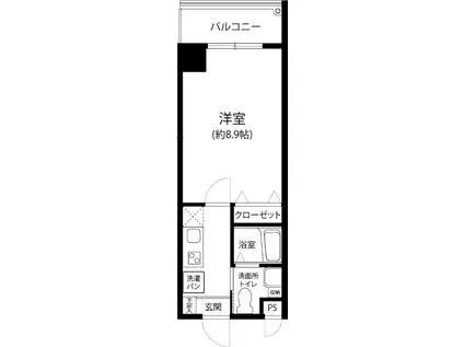 ビエラコート天神東(1K/3階)の間取り写真