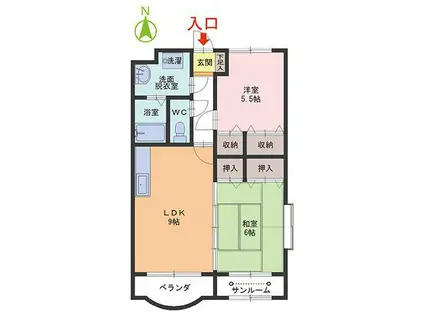 メゾン・ラフィーネ(2LDK/1階)の間取り写真