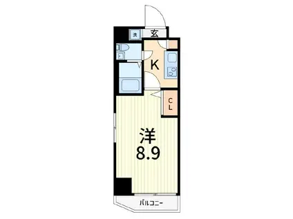 アスール亀有(1K/7階)の間取り写真