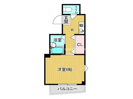 カルムIV(1K/3階)の間取り写真