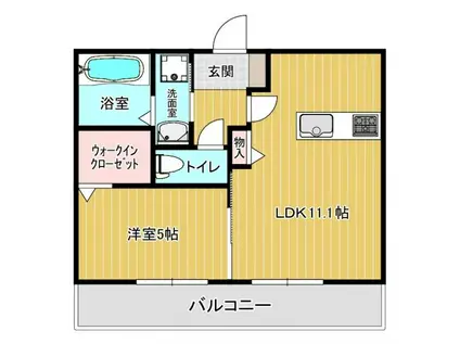 パークヴィラ杉水I(1LDK/3階)の間取り写真