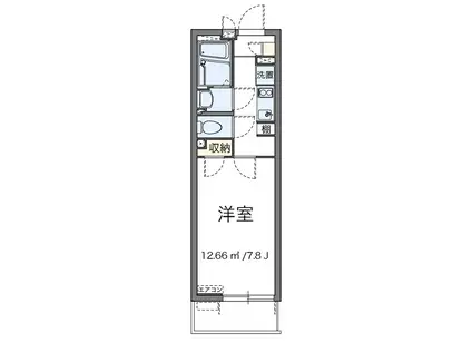 パレスアニマル21(1K/2階)の間取り写真