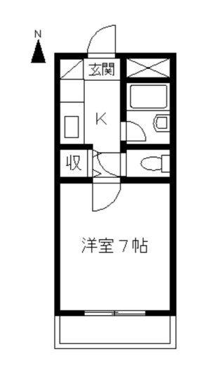 フィール2番館(1K/2階)の間取り写真