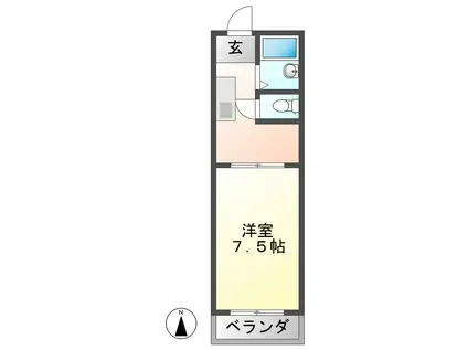 GMH797(1K/1階)の間取り写真
