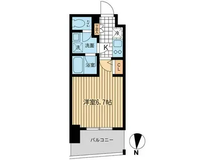KDXレジデンス大山(1K/9階)の間取り写真