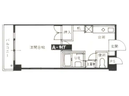 パラツイーナ光南(1DK/4階)の間取り写真