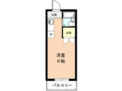 プレアヴェール(ワンルーム/1階)の間取り写真