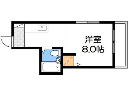 コーポ堺町(1K/1階)の間取り写真