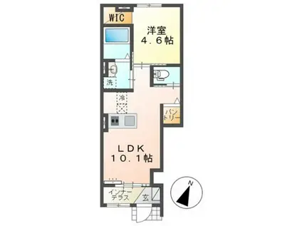 リヴェールメゾン(1LDK/1階)の間取り写真