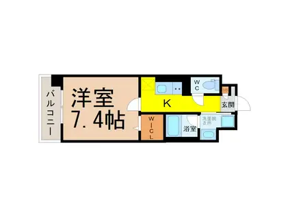 MX-IV(1K/3階)の間取り写真