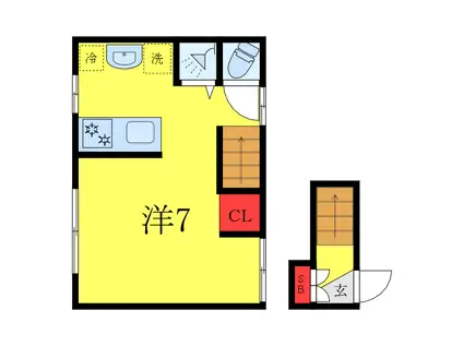 ハイム第3板橋(ワンルーム/2階)の間取り写真