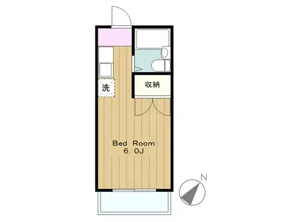 ハイツヤコウ(1K/3階)の間取り写真