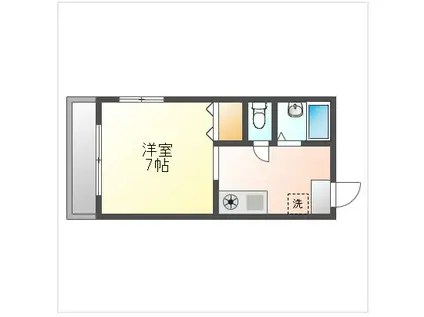 グレイスマルミIII(1K/1階)の間取り写真