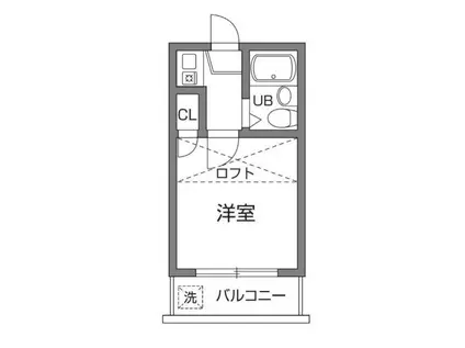 クレール碑文谷(1K/2階)の間取り写真
