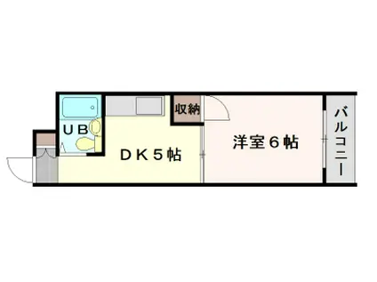 メゾンド山崎(1DK/4階)の間取り写真