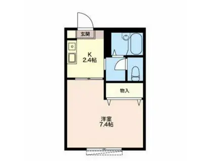 ダイヤプラザ(1K/1階)の間取り写真