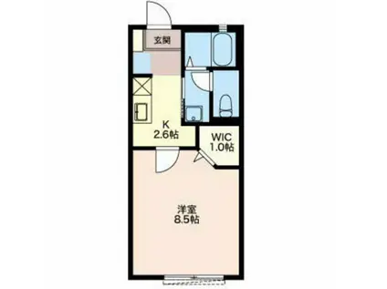 メゾンアズール(1K/1階)の間取り写真