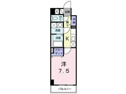 LONG HOUSEII(1K/1階)の間取り写真