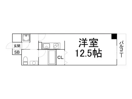 シティヒルズ安堂寺(1K/5階)の間取り写真