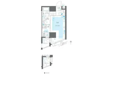 ZOOM目黒かむろ坂(1K/6階)の間取り写真