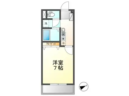 カスタム浅間(1K/4階)の間取り写真