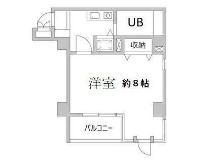 コパーズアプト鶴ヶ峰(1K/3階)の間取り写真