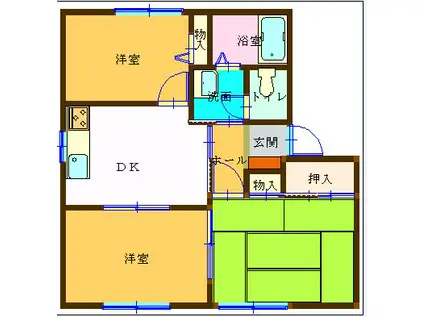 フォーレス(3DK/1階)の間取り写真