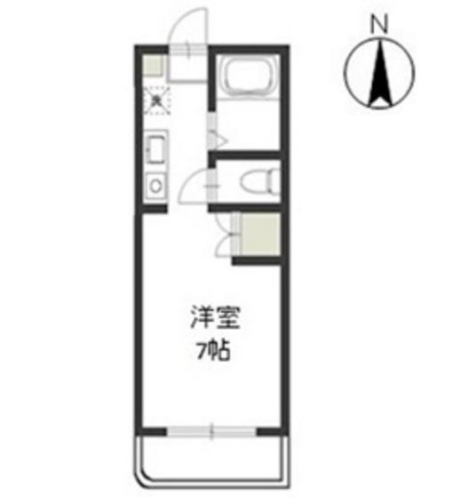 プリメゾン岡山津倉(1K/3階)の間取り写真
