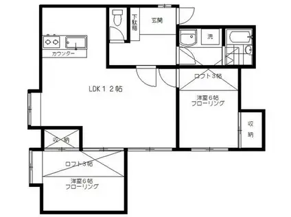フォレストハイツ(2LDK/1階)の間取り写真