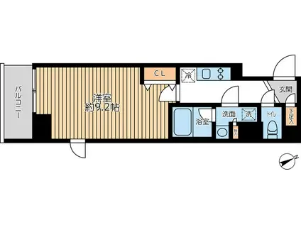 GRAN PASEO 日本橋三越前(1K/8階)の間取り写真