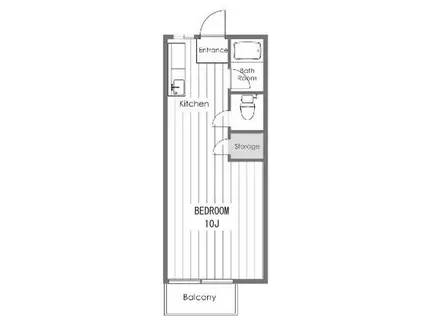 BCASA坂戸IVRE-BORN(ワンルーム/2階)の間取り写真